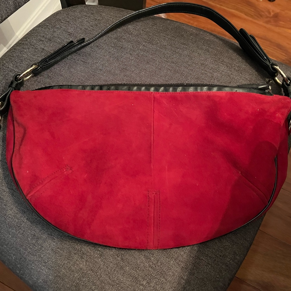 Sergio Rossi Red Suede Purse
